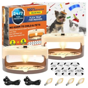 2 Pack Flea Traps for Inside Your Home