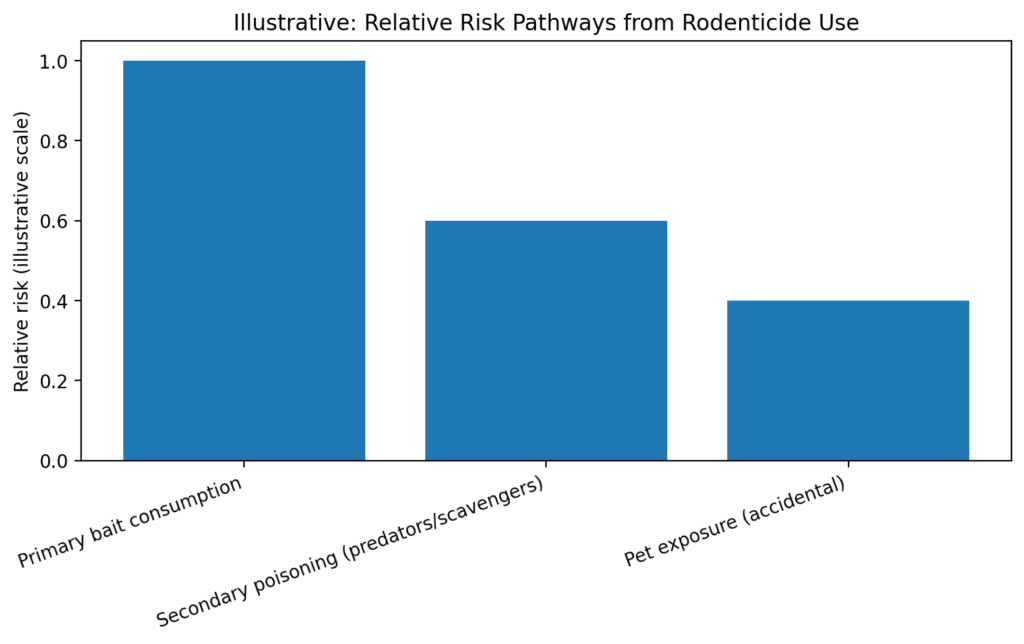 Rodenticide exposure risks for pets wildlife and squirrels chart