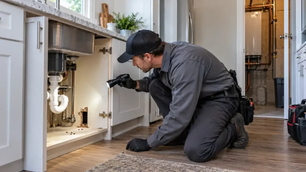 Small exterior gap where mice can enter a home